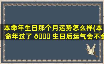 本命年生日那个月运势怎么样(本命年过了 🐕 生日后运气会不会好转)
